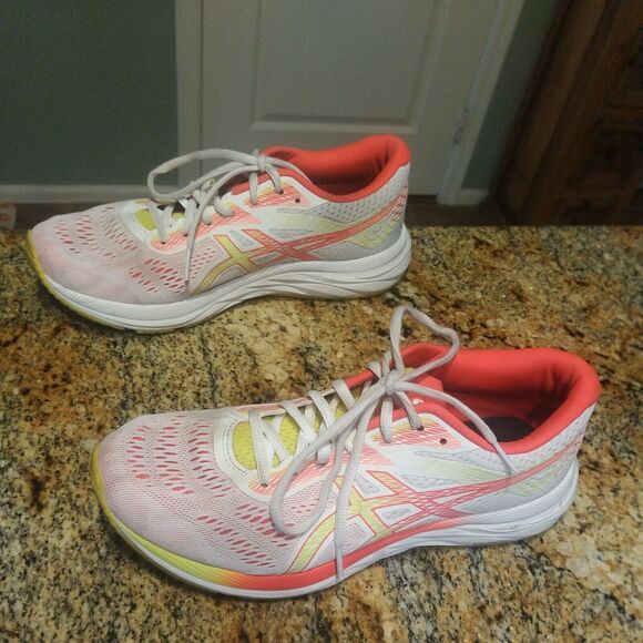 Asics Women's Gel-Excite 6 1012A150 White Pink Running Sneaker Shoes Size 9 US - Picture 1 of 12
